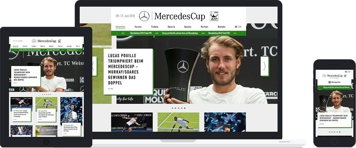 Mercedescup - Webentwicklung und CMS Integration